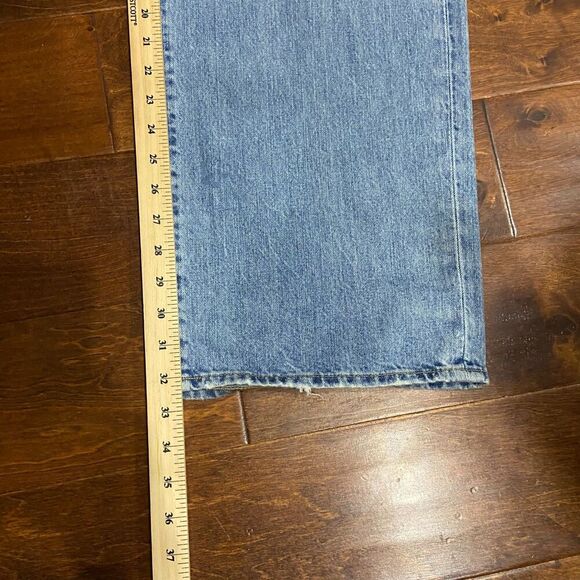 Polo Ralph Lauren Vintage Distressed Blue Denim Jeans Men's Size 48B x 32L - Picture 8 of 10